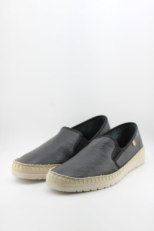 Verbenas Men Perforated Slip-On Loafers with Braided Trim